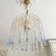 Suspension style Murano en cristal de Bohême et pampilles bleues