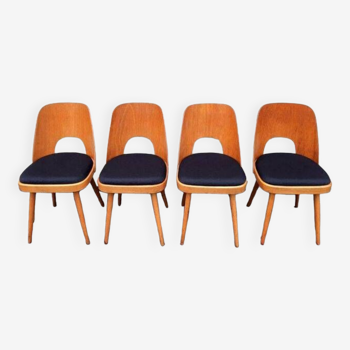 Set of 4 TON515 chairs design Oswald Haerdtl 1955