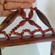 Miroir bohème vintage en perles de bois