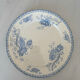 Old flat plate, light blue ironstone from Sarreguemines, model r.