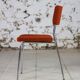 Chaise vintage velours orange, 1970