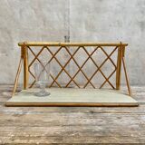 Pair of vintage rattan shelves