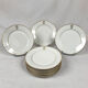 Ensemble de dix assiettes chiffrées 1910, Porcelaine de Limoges, Coiffe Jeune