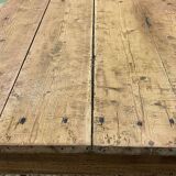 Table de ferme 19ème en sapin et châtaignier