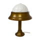 Art Deco lamp in patinated brass and moulded glass, circa 1930