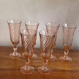 6 Rosaline champagne glasses