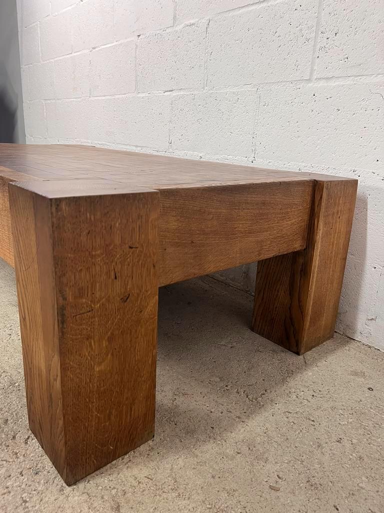 Sturdy wooden vintage coffee table