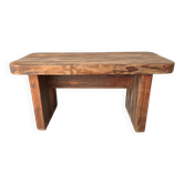 Small rustic wooden bench
