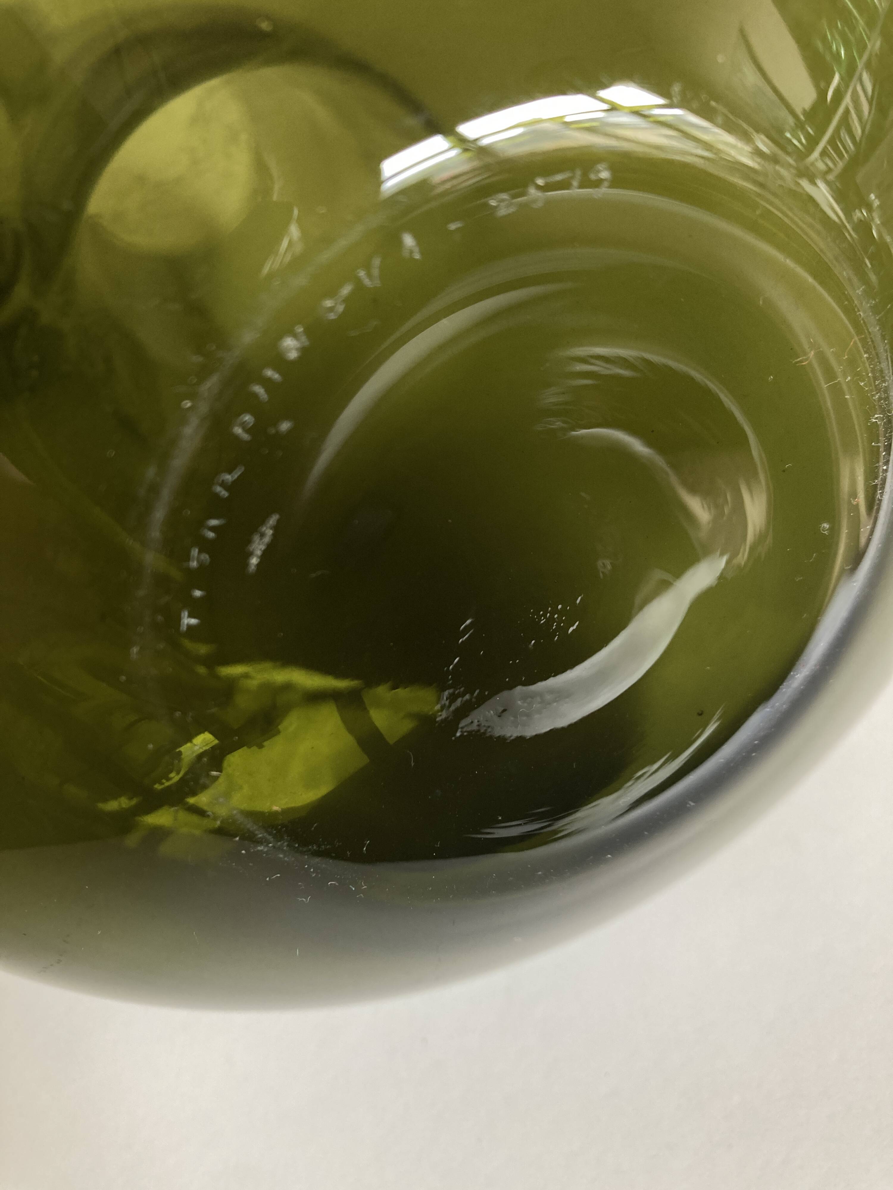 Decanter 2519 by Timo Sarpaneva 1960 olive green