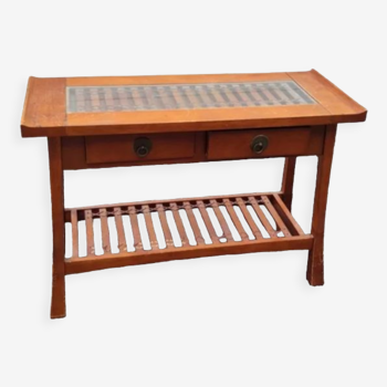 Asian mahogany console