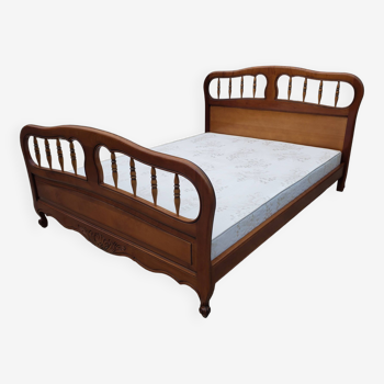 Louis XV style bed in cherry wood