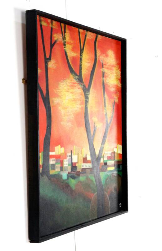 Painting 'Aftenrode' - mid century modern / 70's abstract