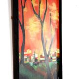 Painting 'Aftenrode' - mid century modern / 70's abstract