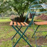 Old folding patio garden chairs