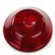Donkey desk organiser, modernism, red glass, designed by C. Zuber, Poland, 1970s