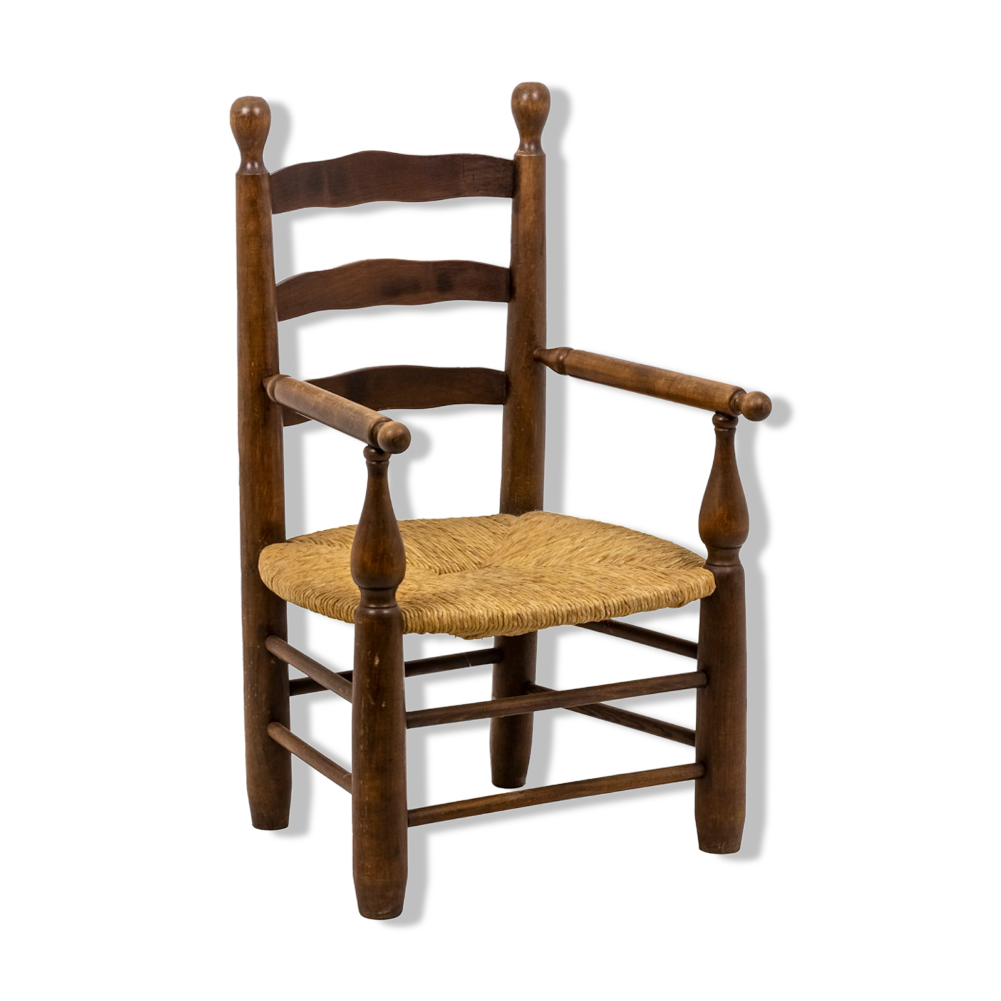 Pair of mulched armchairs made of natural beech, 1950s