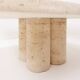 Square travertine coffee table attributed to Mario Bellini for Cassina, circa 1975