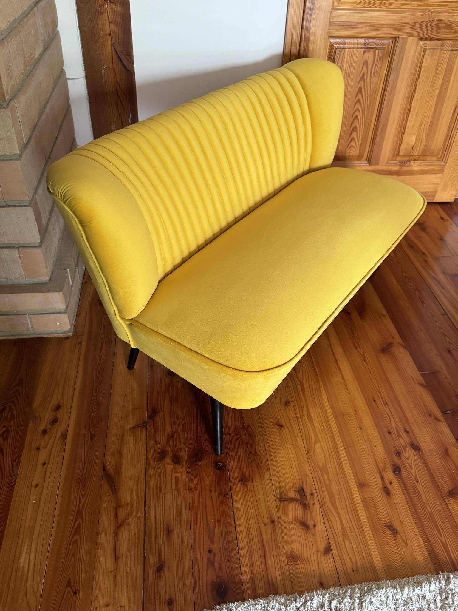 Mid-Century Scandinavian Modern Velvet Sofa, 1950s