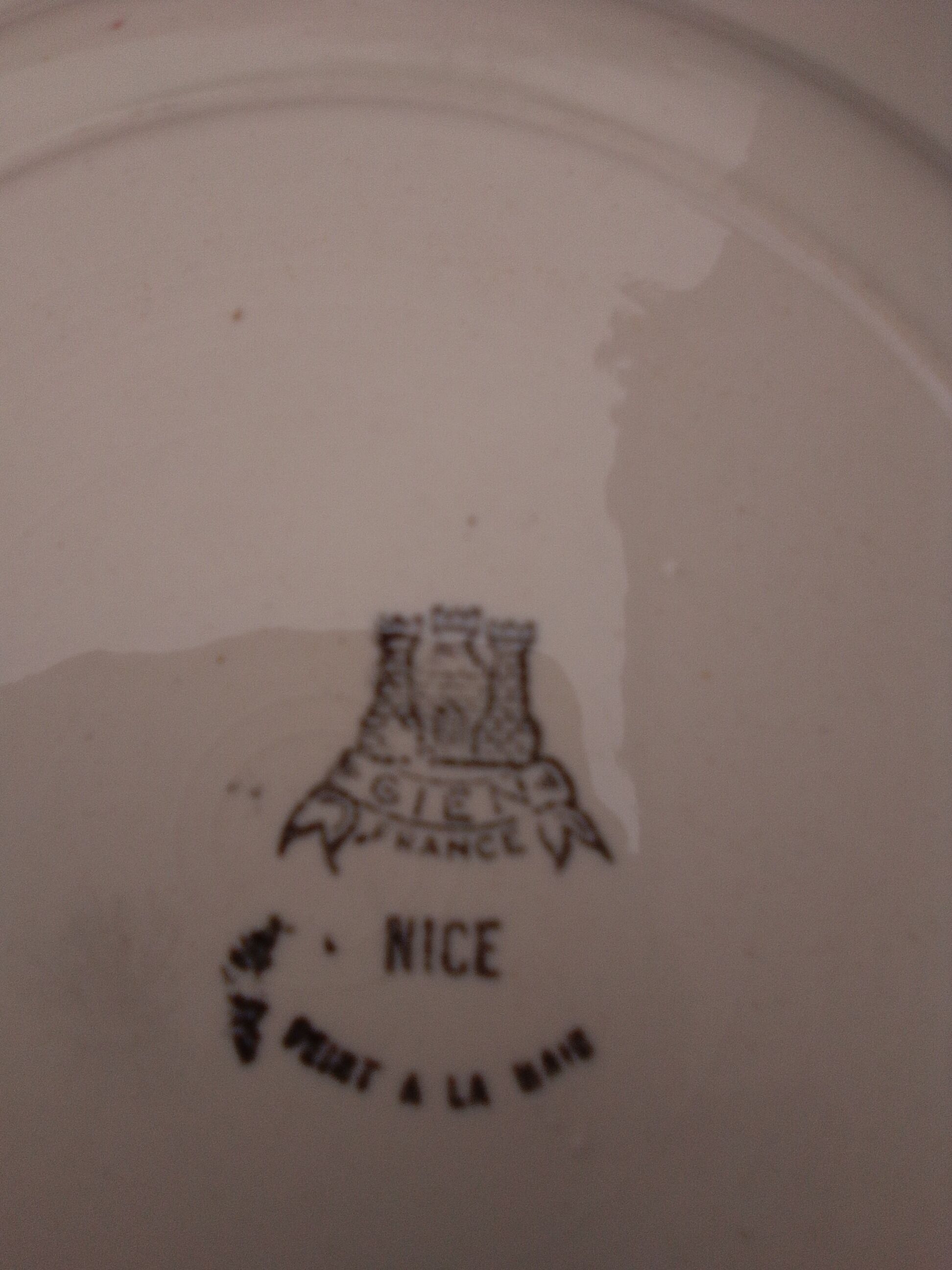 Plate in Gien earthen earthen model Nice diam 22.5 cm