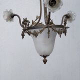 Napoleon iii chandelier in bronze and opaline