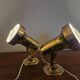 Rare pair of mid-century wall lamps, aneta, sweden, 1970s