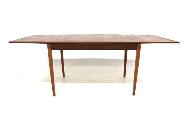 Table de salle à manger ''portefeuille'' en teck, Suède, 1960