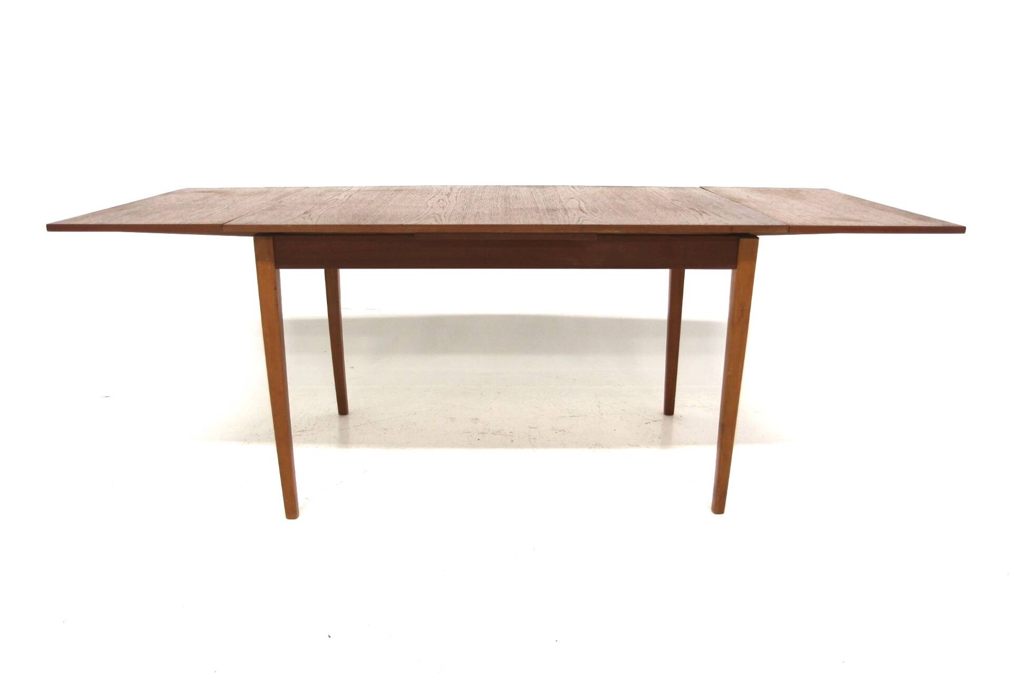Table de salle à manger "portefeuille" en teck, Suède, 1960