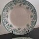 7 Jane model flat plates with dark green floral decoration Saint-Amand