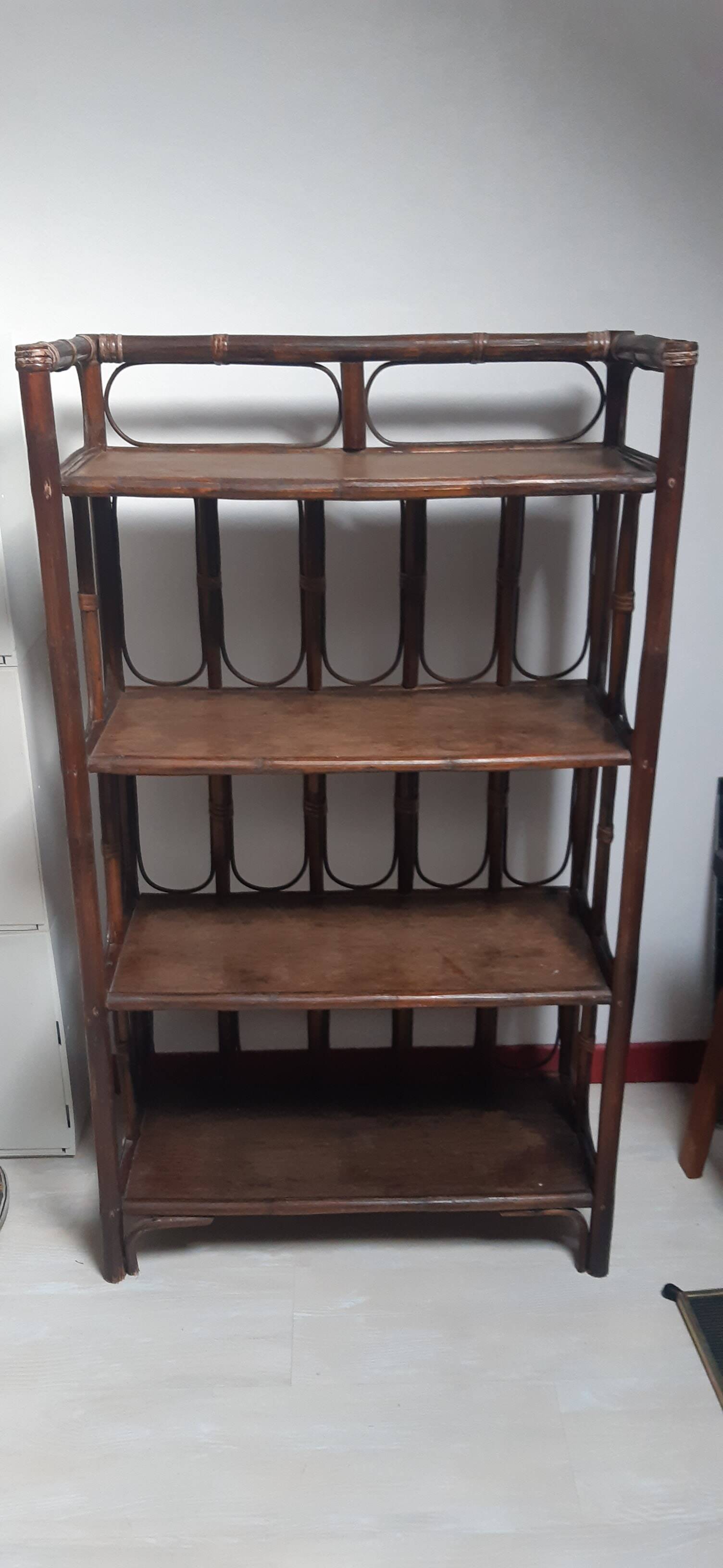 Vintage rattan shelf