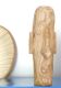 Minimalist sculpture of a head in light wood, 1970s