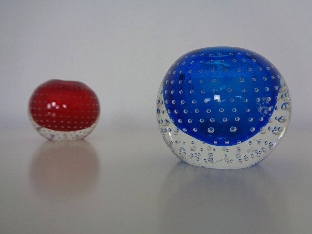 Italian candleholders in Murano glass, 1950s, set of 3.