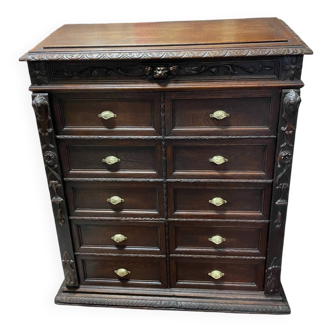 Antique writing desk with drawers