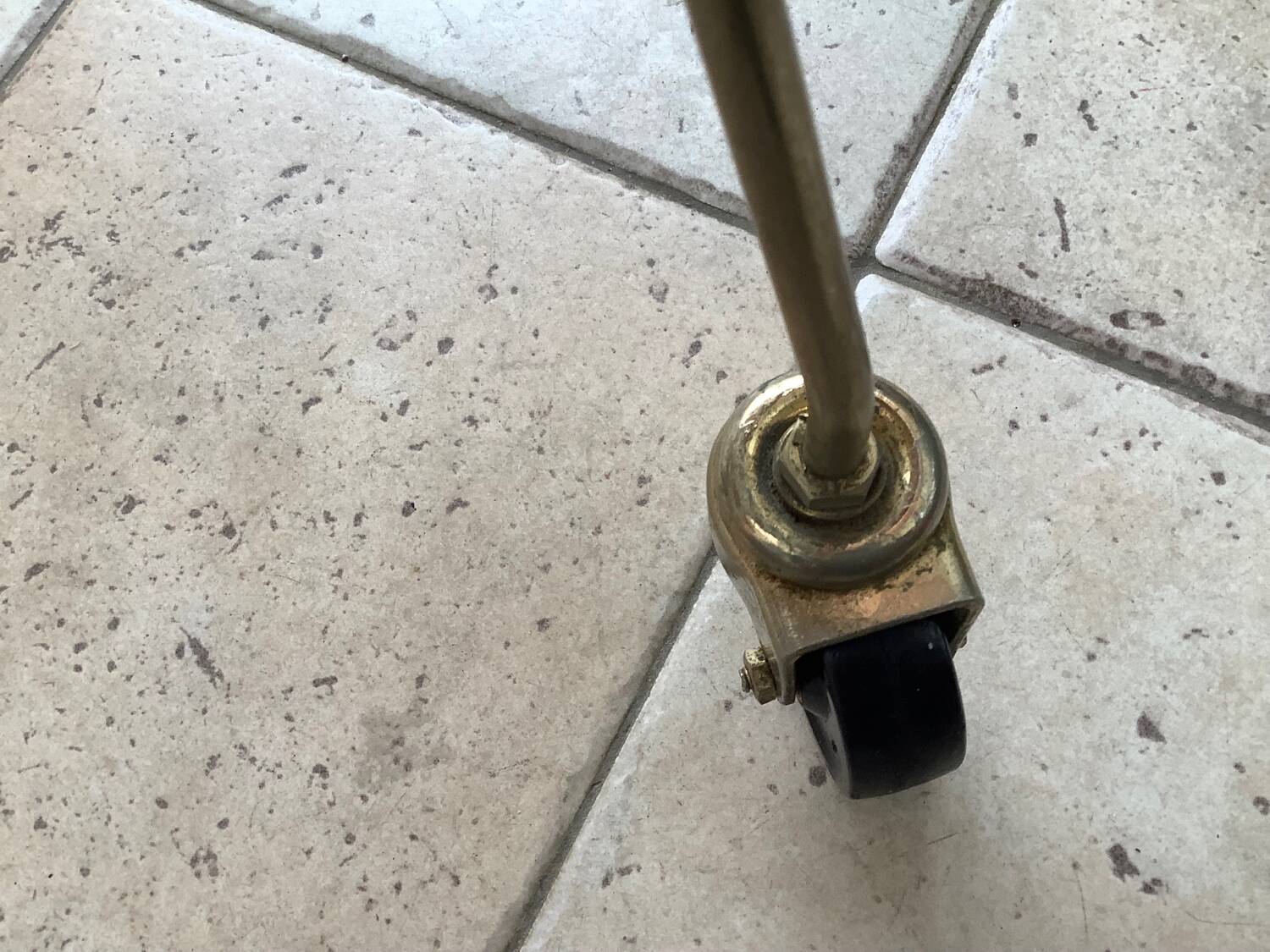 Coffee table with vinyl magazine holder 1960s