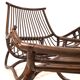 Manou rattan lounge chair in pagoda style with ottoman