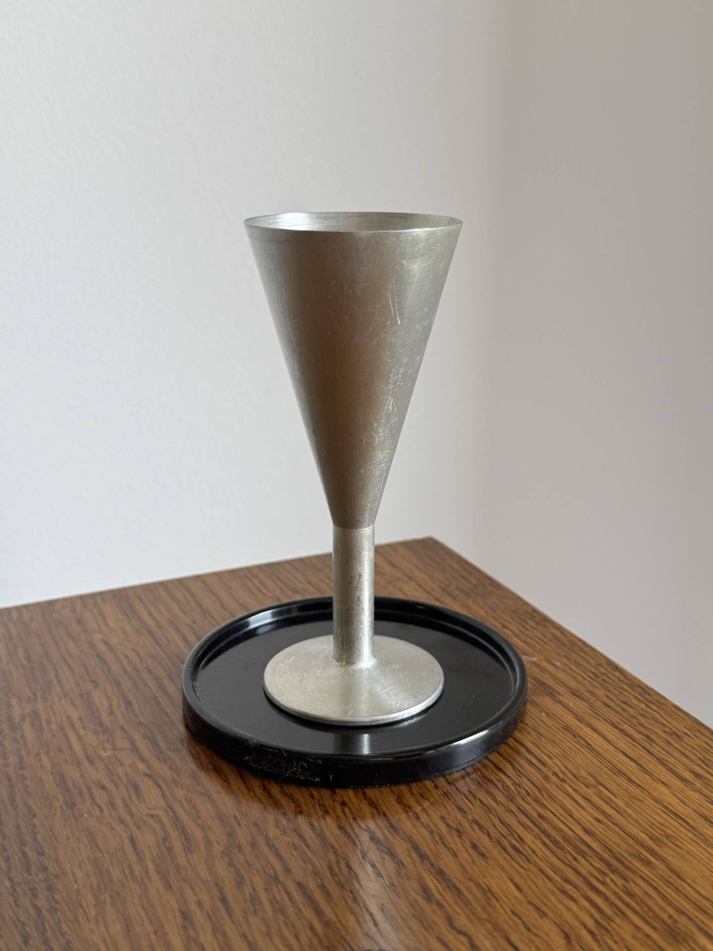 Set of 10 Vintage Minimalist Metal Shot Goblets