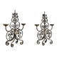 Pair of French wrought iron candelabra from the 19th century.