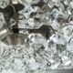 Crystal glass ceiling light plafoniere brass metal 60s hollywood regency style