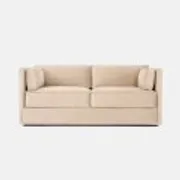 Sofa HAGA beige velour, Scandinavian design