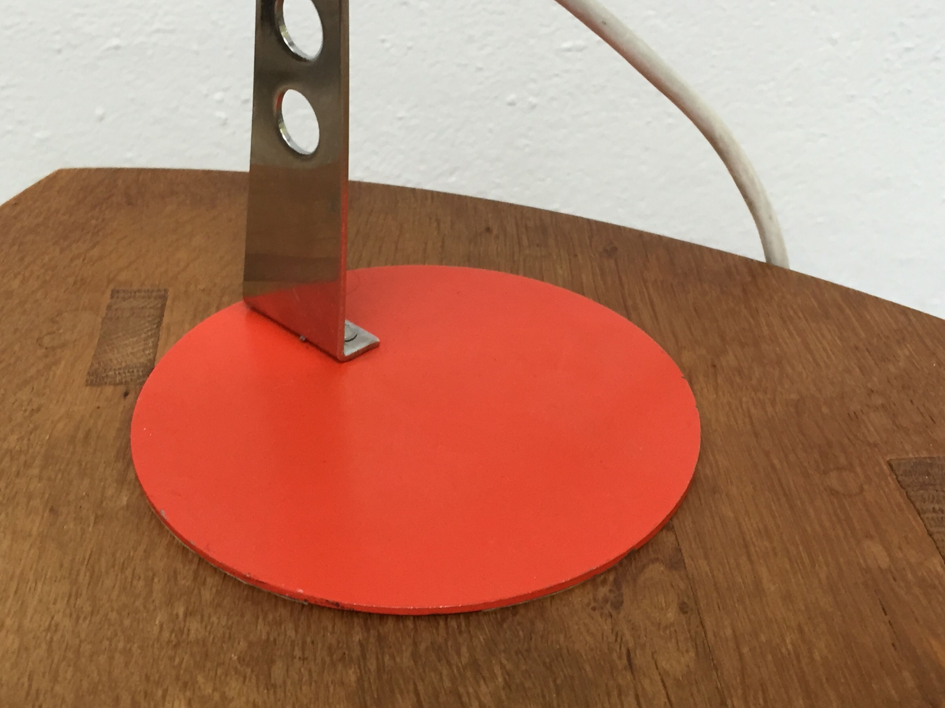 Pair of orange lamps