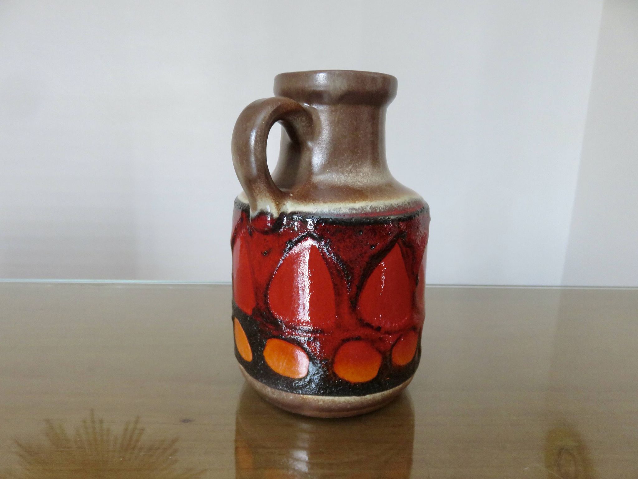 Vase en céramique, avec anse, West Germany, 1970