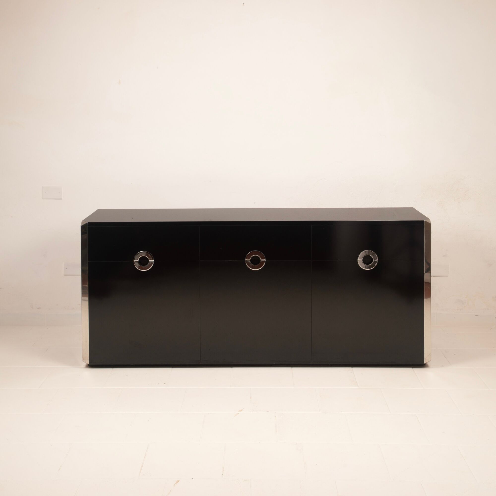 Willy Rizzo Alveo Sideboard for Mario Sabot, Italy 1970