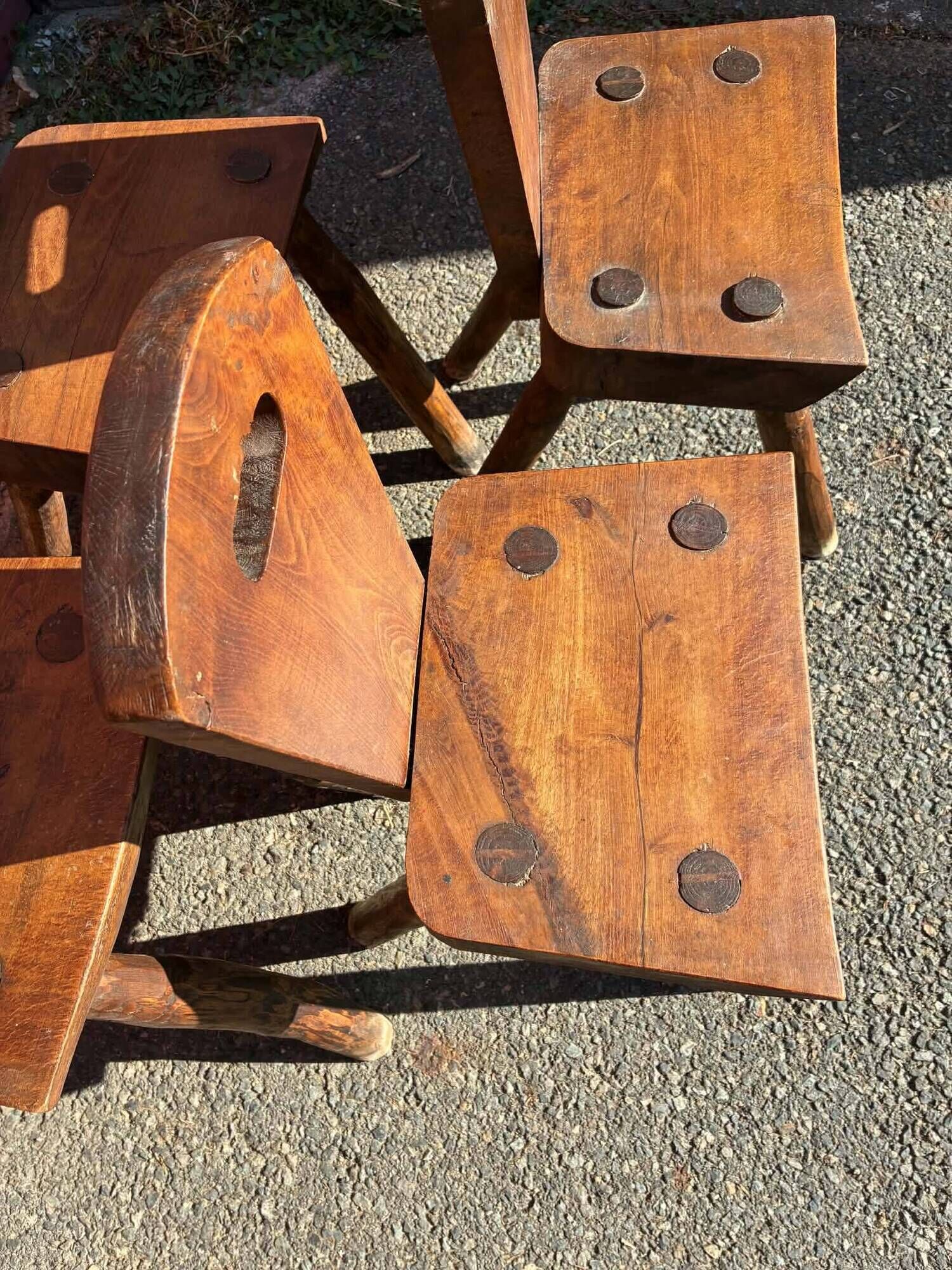 Table and 4 wooden chairs set