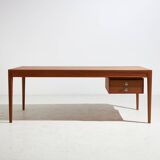 Restored Teak ‘Diplomat’ desk by Finn Juhl for France & Søn, 1950s (MK9758)