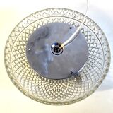 Ceiling lamp in glass and chrome 60s