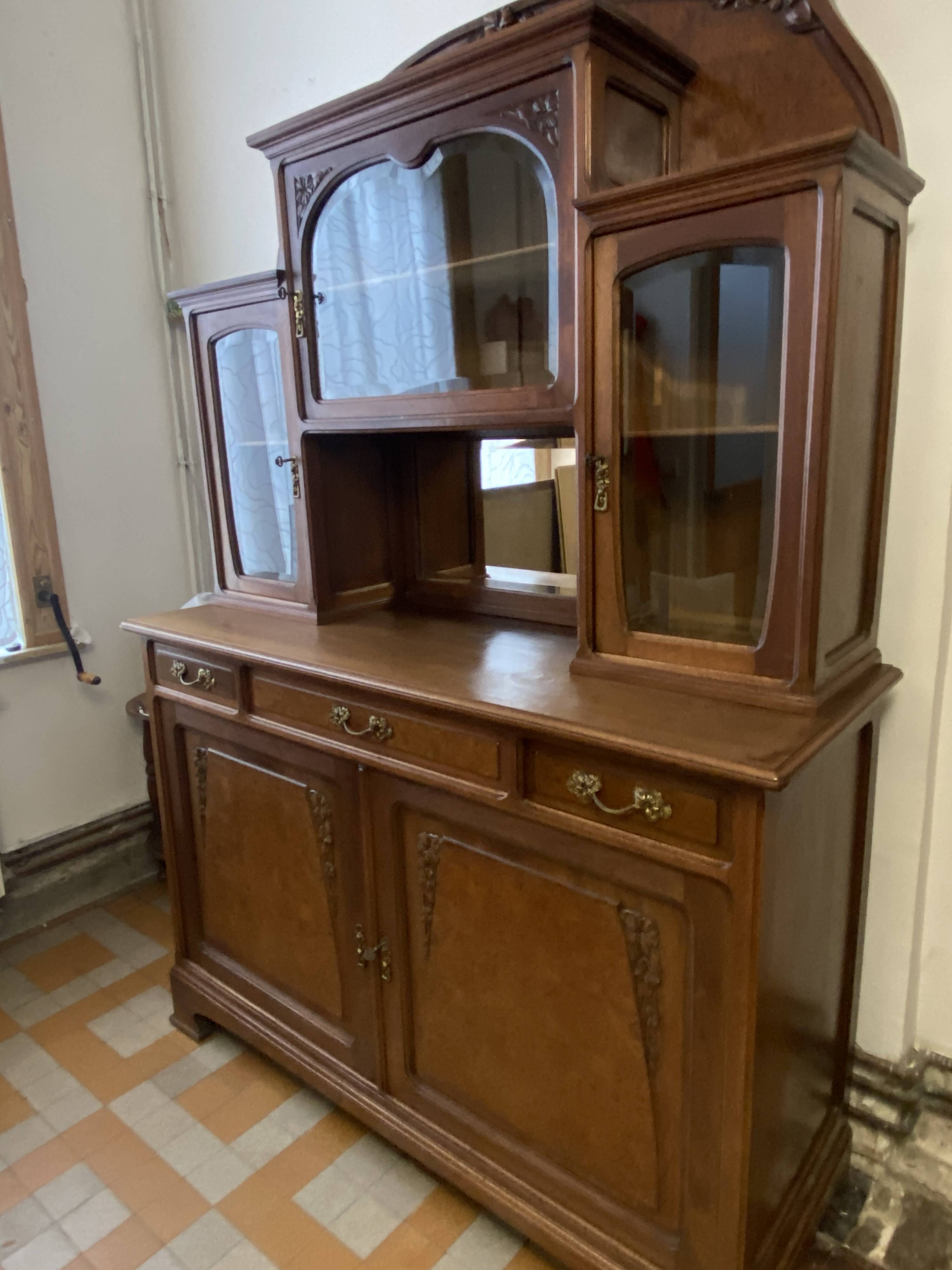 Mahogany china cabinet