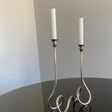 Candlestick in sheffield 2 candles, Italy 70s