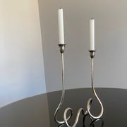 Candlestick in sheffield 2 candles, Italy 70s