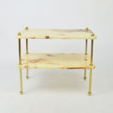 Table d’appoint en onyx, années 1980