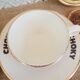 Ensemble de 4 tasses et 4 sous-tasses chocolat Choky bistrot publicitaire - vintage