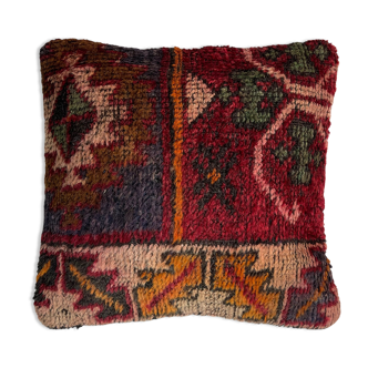 Vintage turkish rug cushion cover , 45 x 45 cm